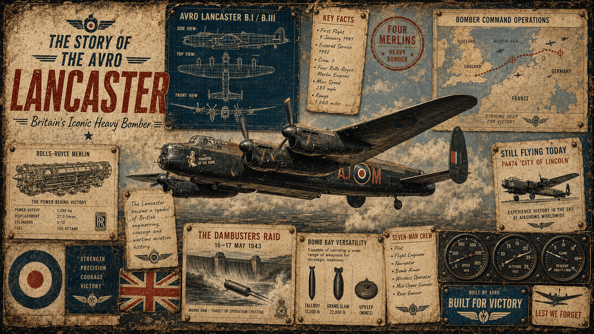 Avro Lancaster, British aviation, and icon.