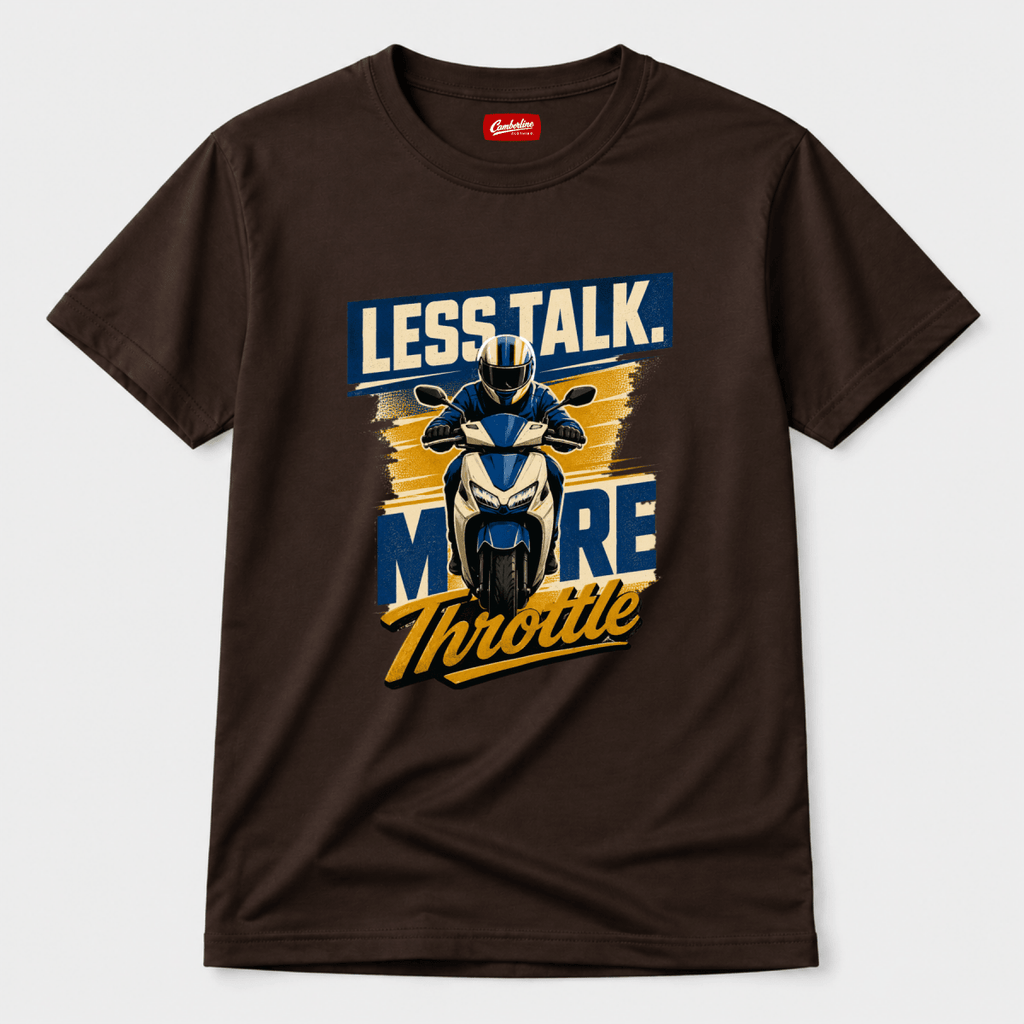 Less Talk More Throttle Rider t-shirt dark brown — Camberline