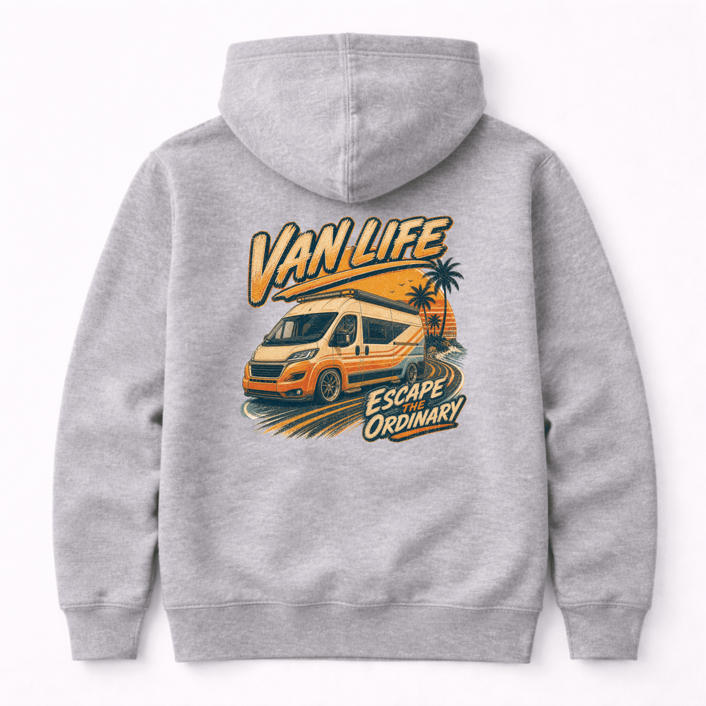 Escape the Ordinary Camper Van Life Graphic Hoodie by Afterburn UK