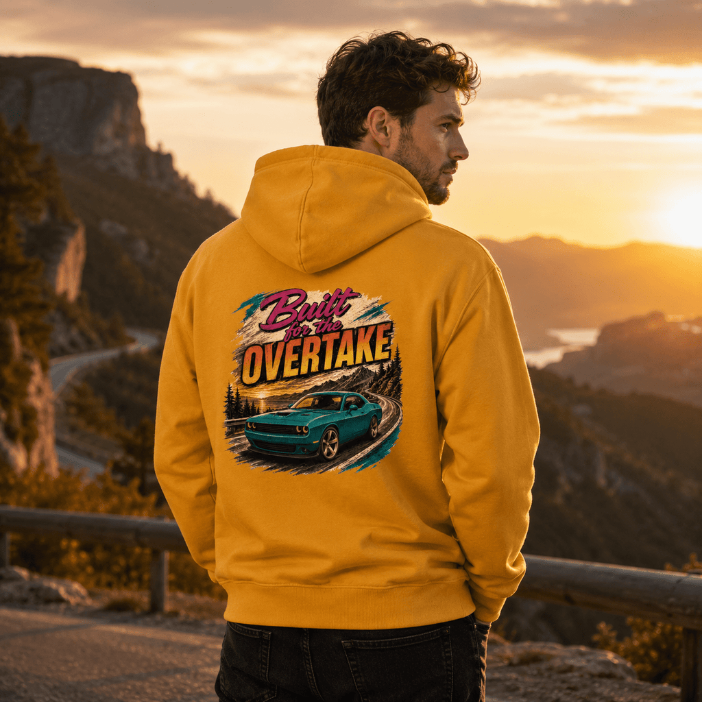 Muscle Car Graphic Hoodie – Built for the Overtake Green