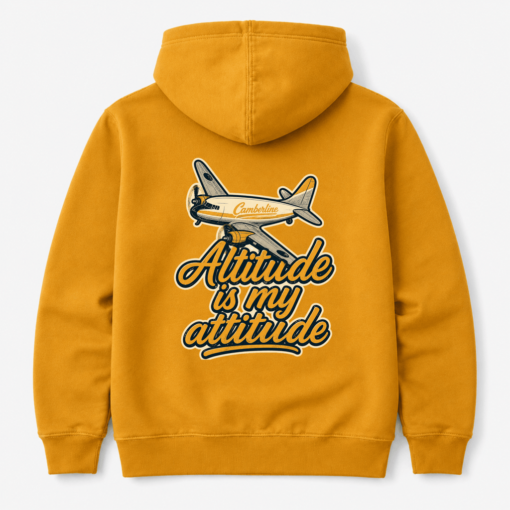 Altitude Is My Attitude Vintage Prop Plane Hoodie graphic by Camberline