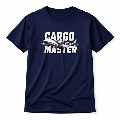 Cargo Master Vintage Aviation Transport Graphic T-Shirt