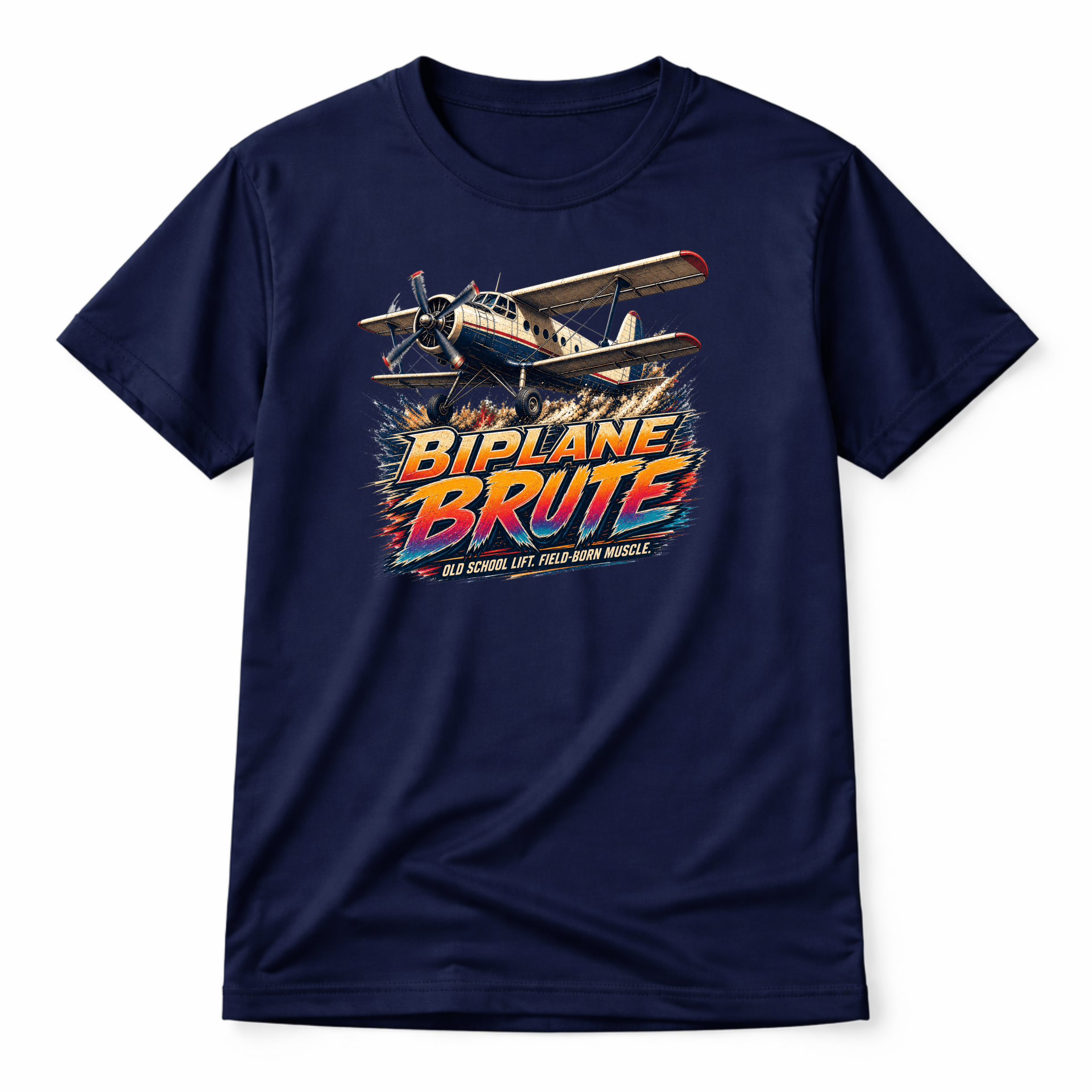 Skyboss Classic Biplane Vintage Aviation Graphic T-Shirt
