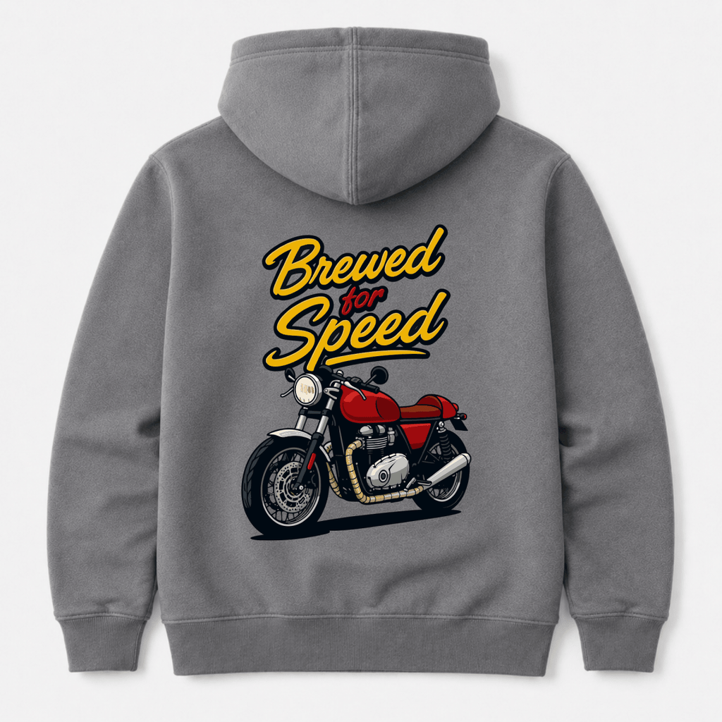Brewed For Speed Cafe Racer hoodie charcoal — Camberline