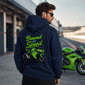 Brewed For Speed Green Sport Bike hoodie navy — Camberline