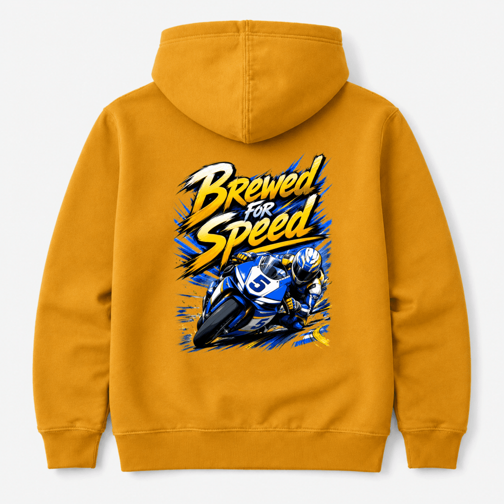 Brewed For Speed Superbike Racing hoodie mustard — Camberline