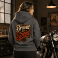 Brewed For Speed Tattoo Script hoodie charcoal — Camberline