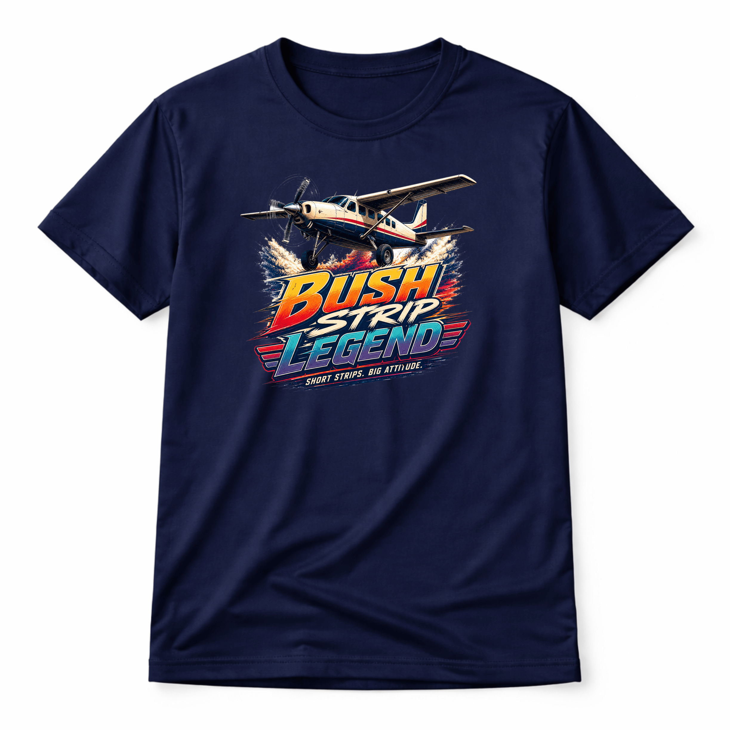 Bush Strip Single Engine Utility Aircraft Graphic T-Shirt