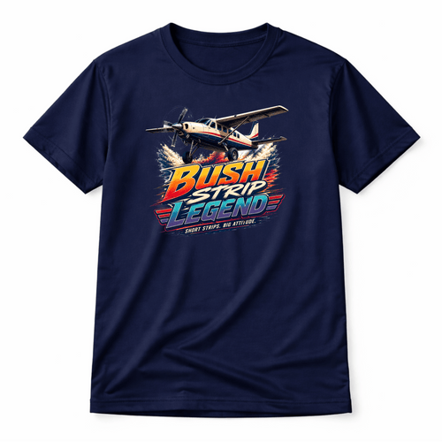 Bush Strip Single Engine Utility Aircraft Graphic T-Shirt