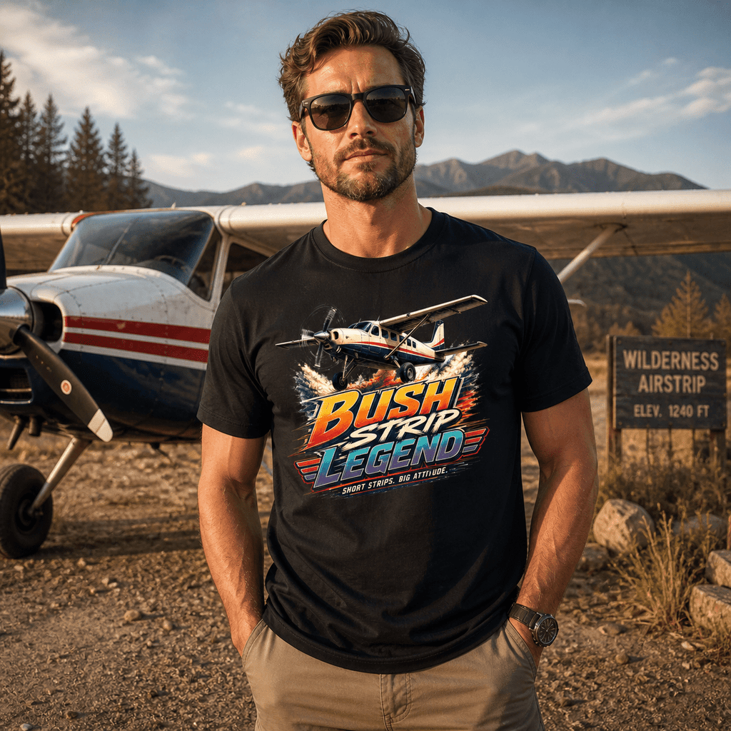 Aviation Graphic T-Shirt – Bush Strip Single Engine Utility Aircraft