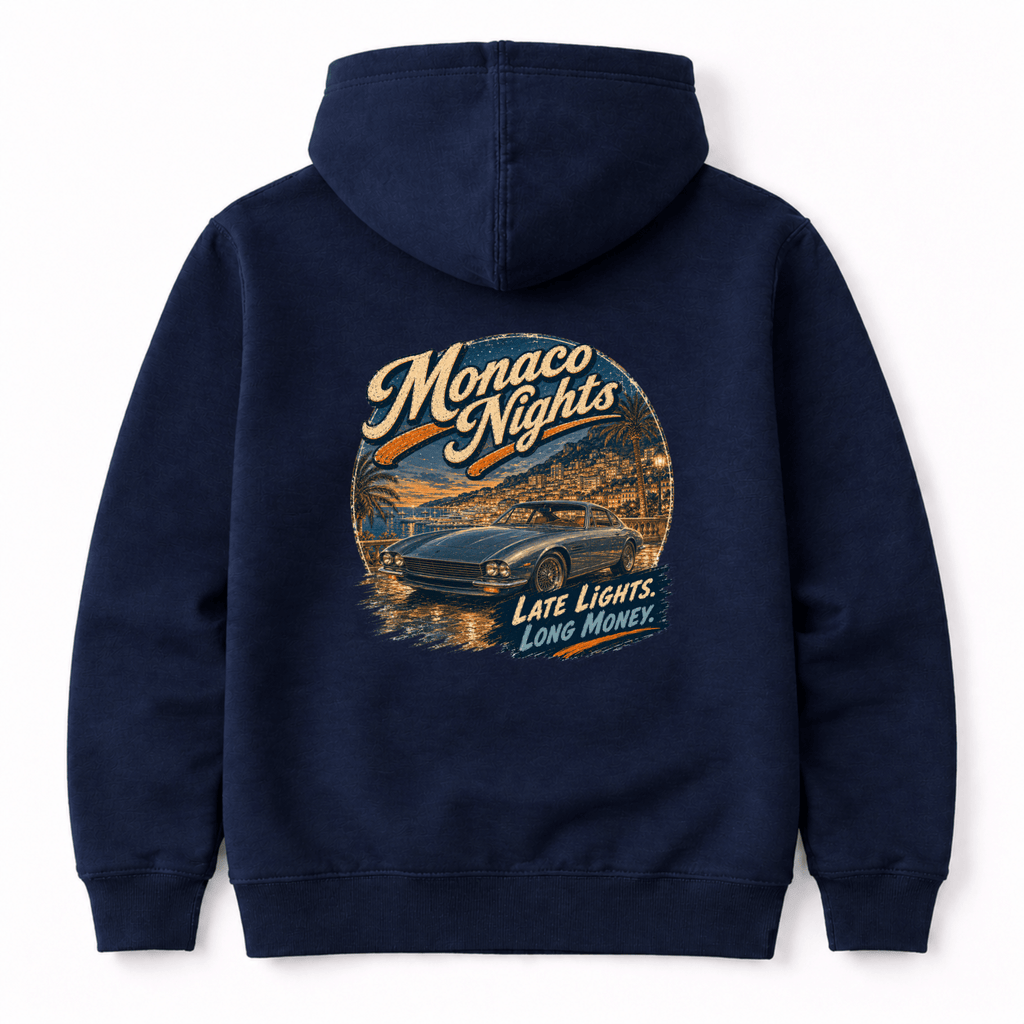 Camberline Monaco Nights Classic Coupe Hoodie back print