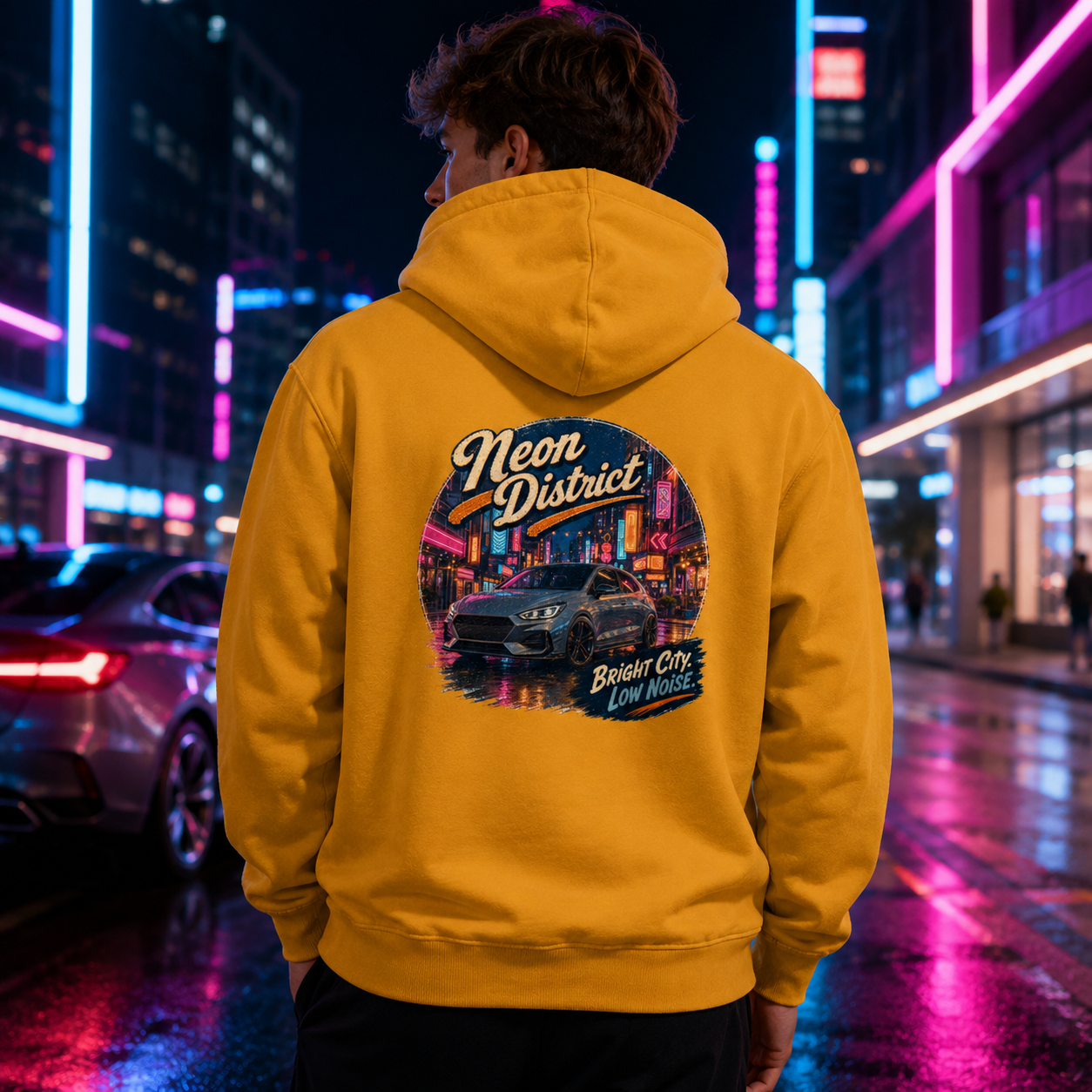 Camberline Neon District Modern Hatchback Hoodie model