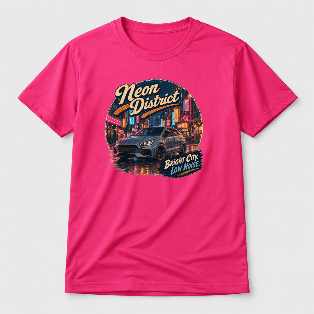 Camberline Neon District Hot Hatch T-Shirt front print