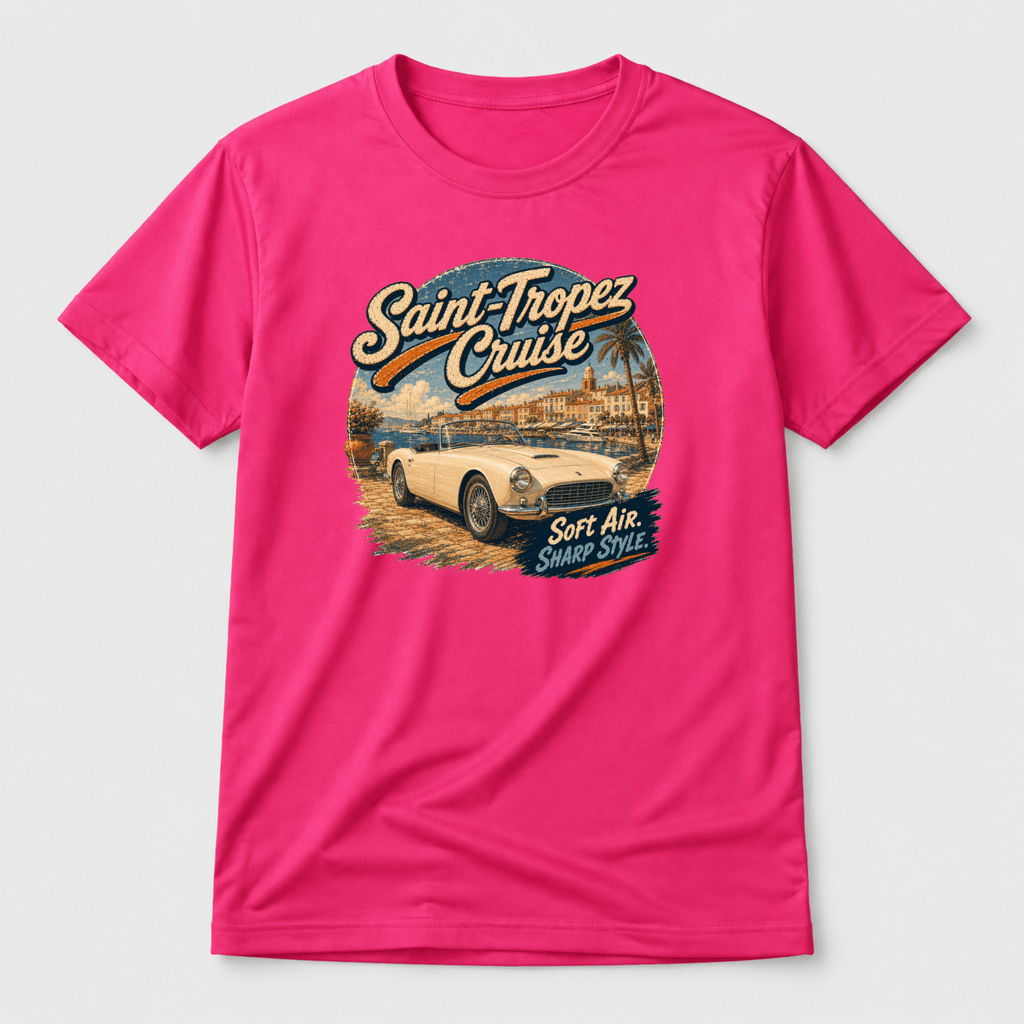Camberline Saint Tropez Cruise Classic Roadster T-Shirt front print