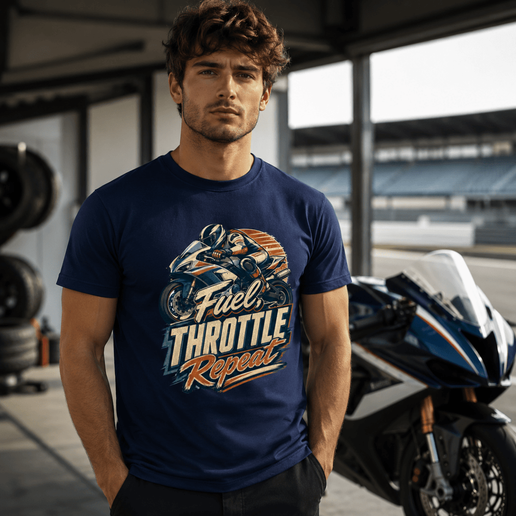 Fuel Throttle Repeat Superbike t-shirt navy — Camberline