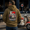 I Love Mods Union Jack Scooter hoodie olive — Camberline