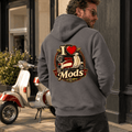 I Love Mods Vintage Scooter hoodie charcoal — Camberline