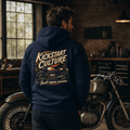 Kickstart Culture Cafe Racer hoodie navy — Camberline