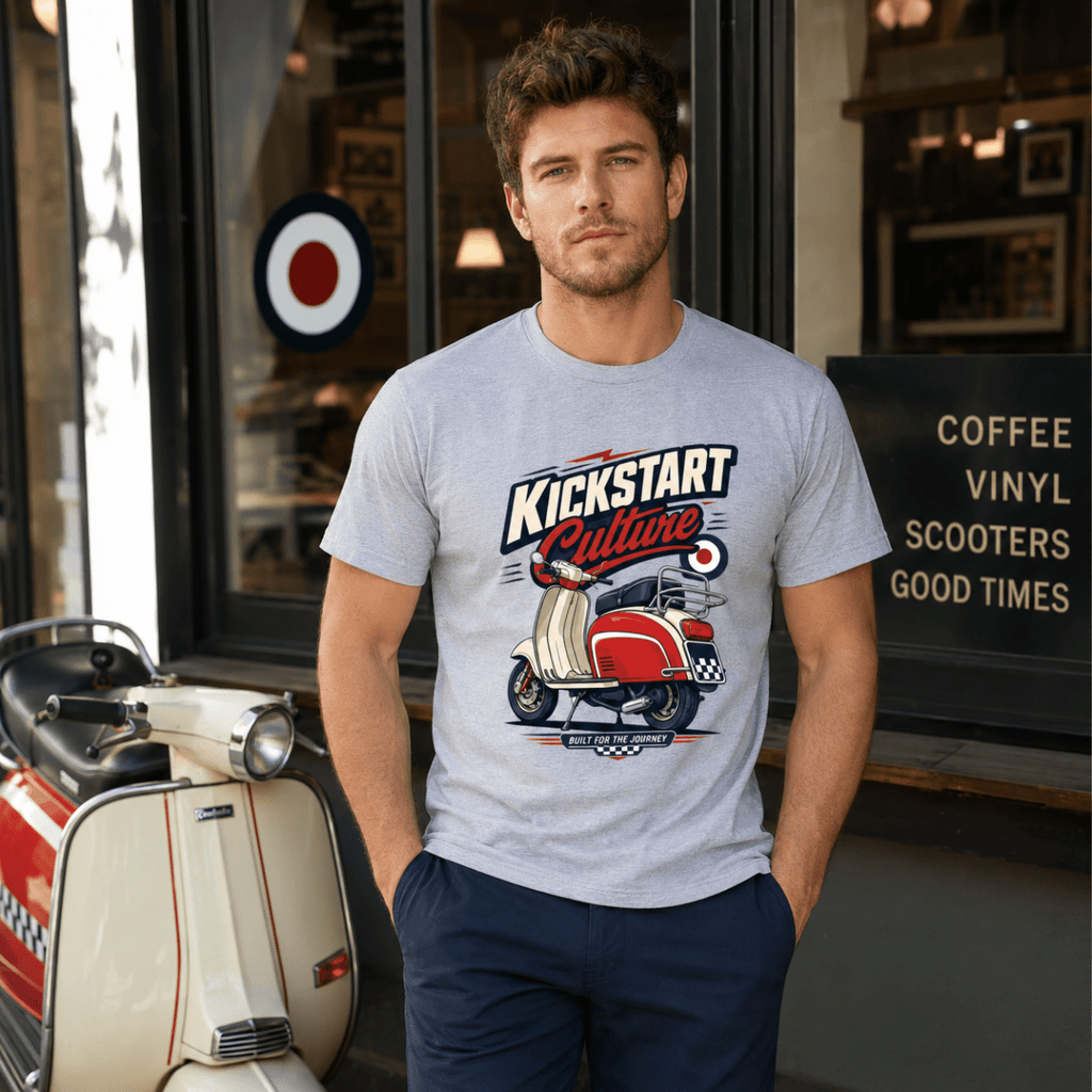 Kickstart Culture Journey Scooter t-shirt grey marl — Camberline