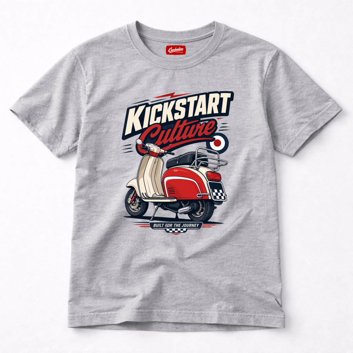 Kickstart Culture Journey Scooter t-shirt grey marl — Camberline