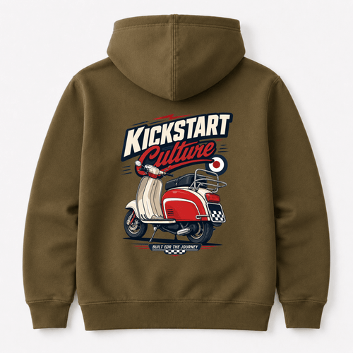 Kickstart Culture Journey Scooter hoodie olive — Camberline