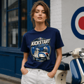 Kickstart Culture Mod Target Scooter t-shirt navy — Camberline