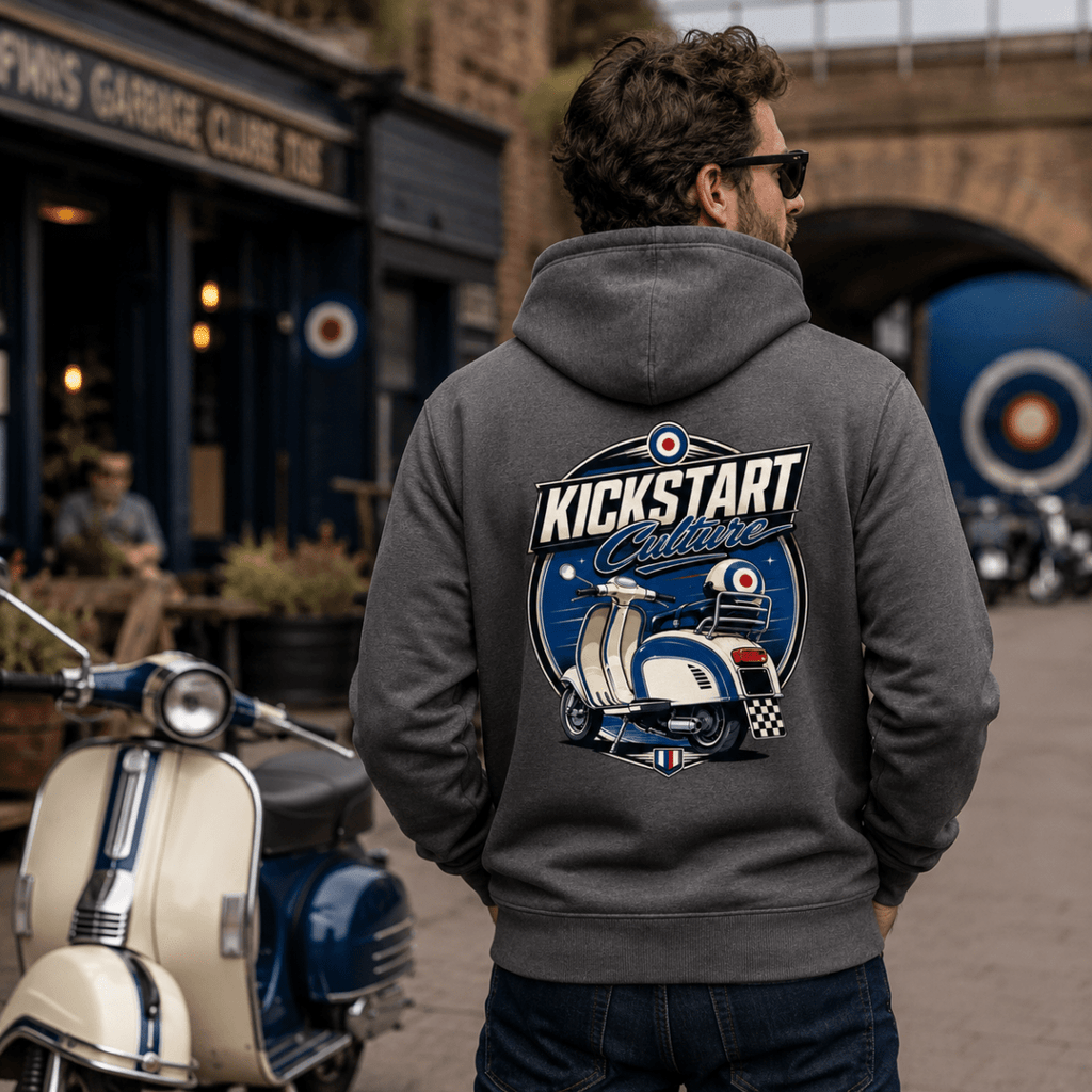 Kickstart Culture Mod Target Scooter hoodie charcoal — Camberline