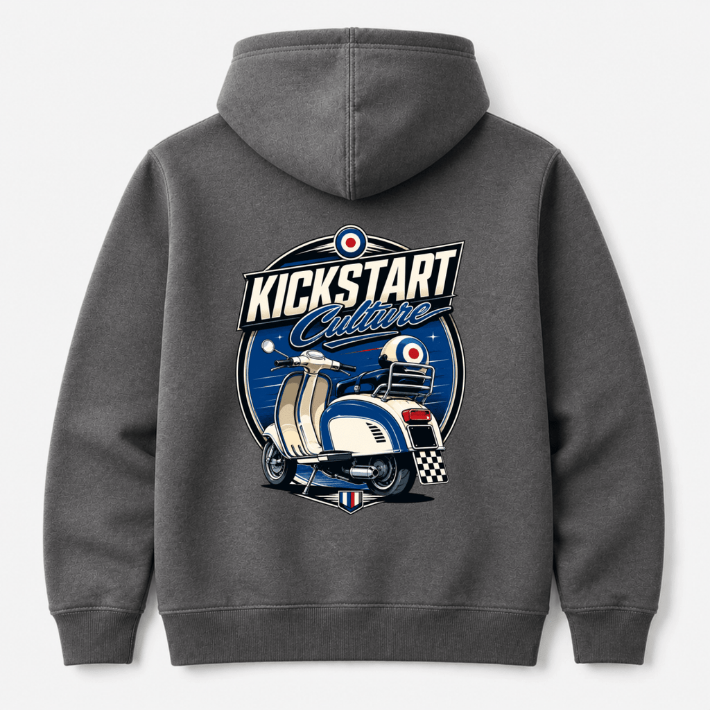 Kickstart Culture Mod Target Scooter hoodie charcoal — Camberline