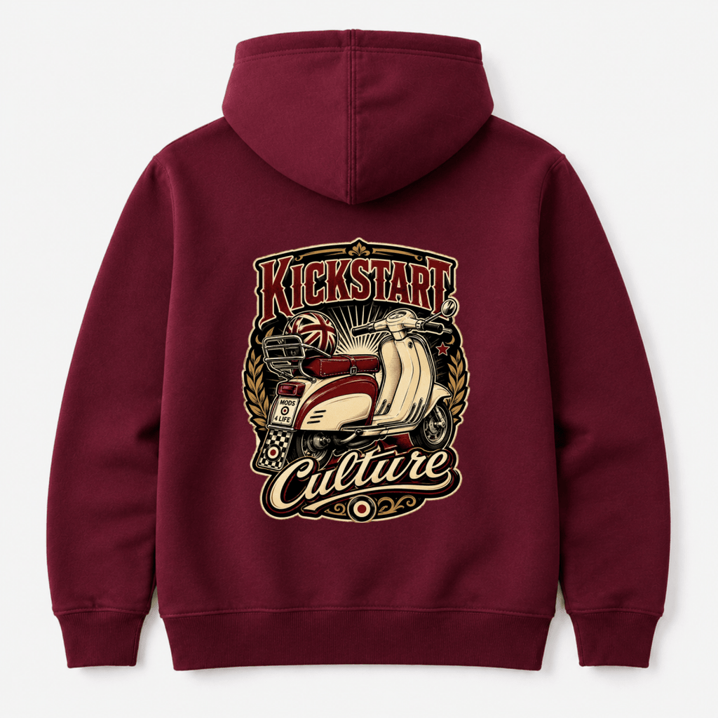 Kickstart Culture Mods 4 Life hoodie burgundy — Camberline