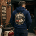 Kickstart Culture Vintage Scooter hoodie navy — Camberline