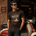 Kickstart Culture Vintage Scooter t-shirt dark brown — Camberline