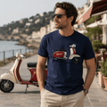 Retro Scooter Mod Graphic t-shirt navy — Camberline