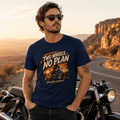 Two Wheels, No Plan Motorcycle Graphic T-Shirt