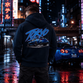 Tokyo JDM Blue Sports Car Graphic Hoodie