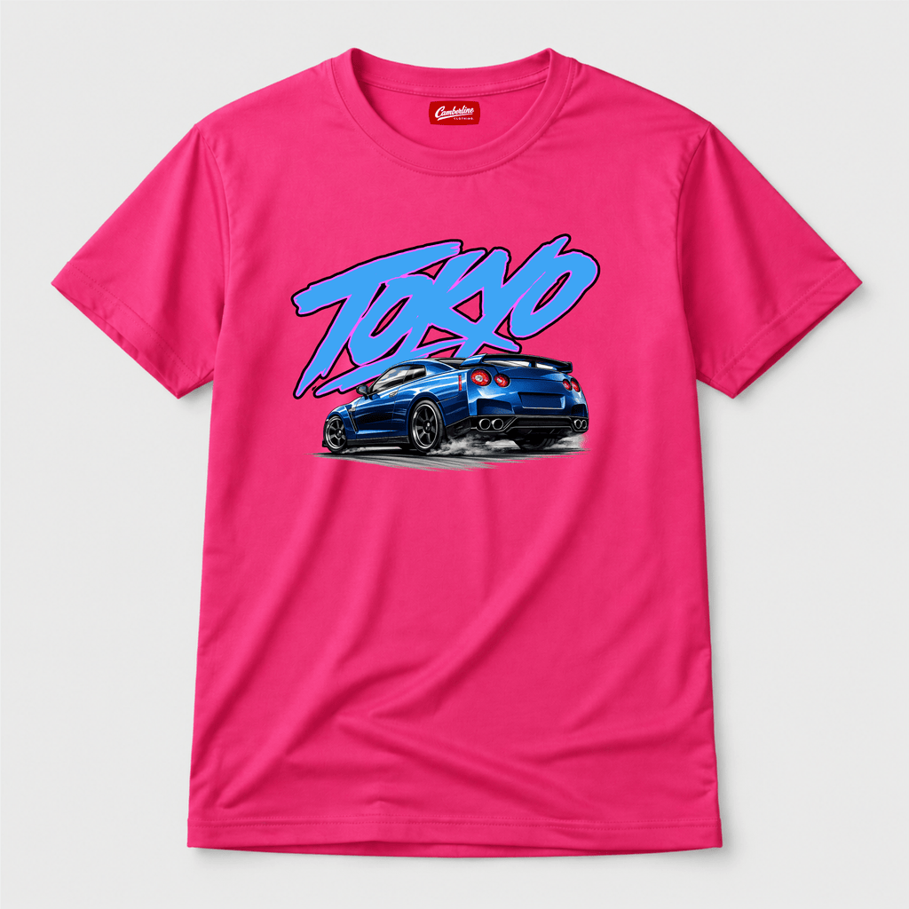 JDM Car Graphic T-Shirt – Tokyo Blue Sports Car