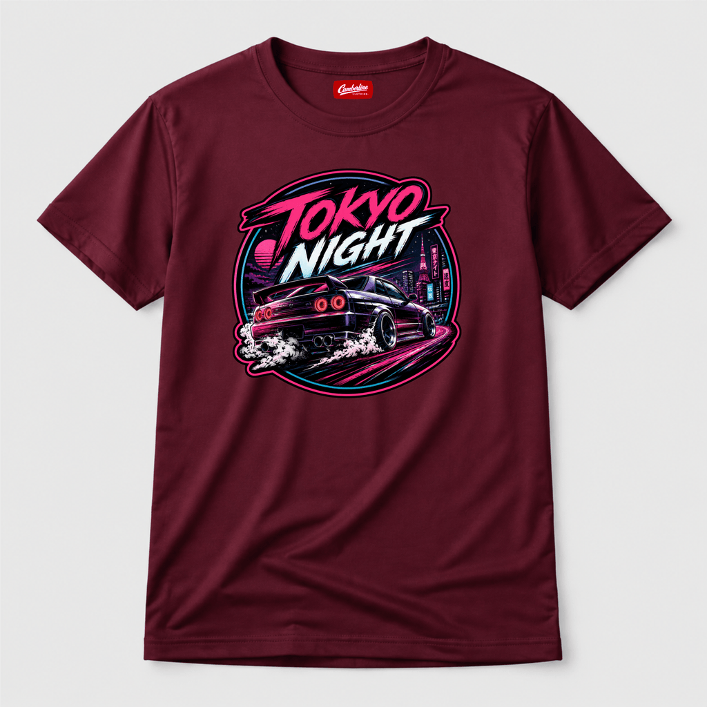 JDM Car Graphic T-Shirt – Tokyo Night Sports Car