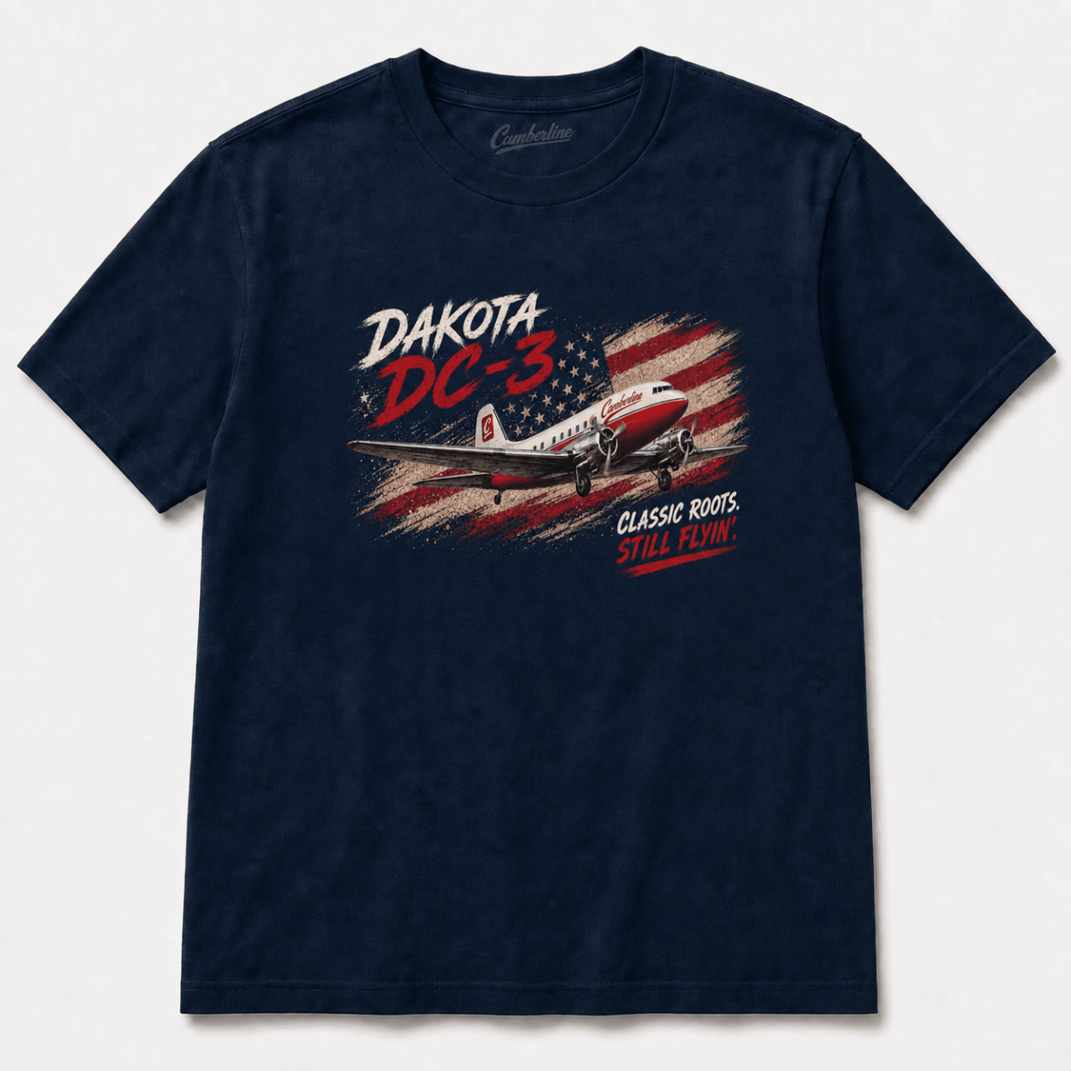 Dakota DC-3 navy aviation T-shirt front product view