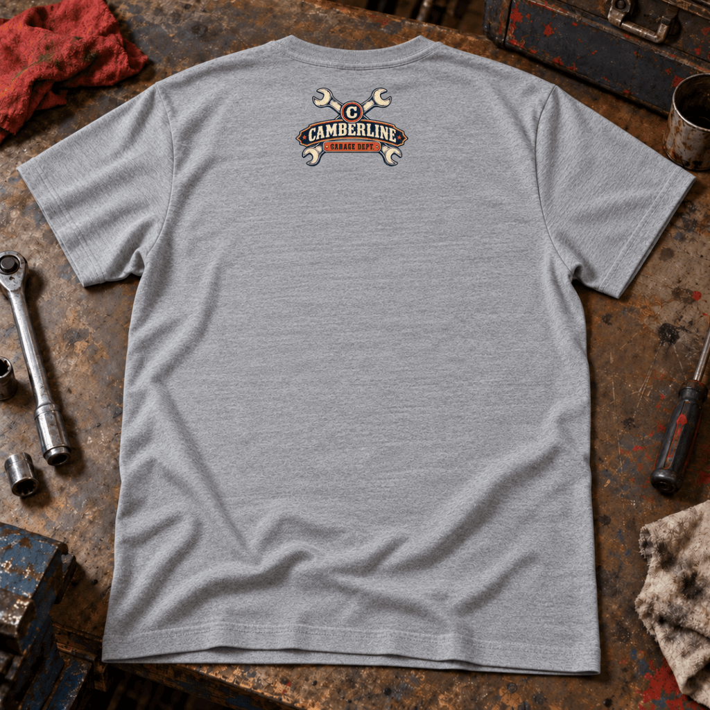 Factory Fitted Extras gearbox mechanic t-shirt in sport grey (heather grey), back garment view – car-ts-0804