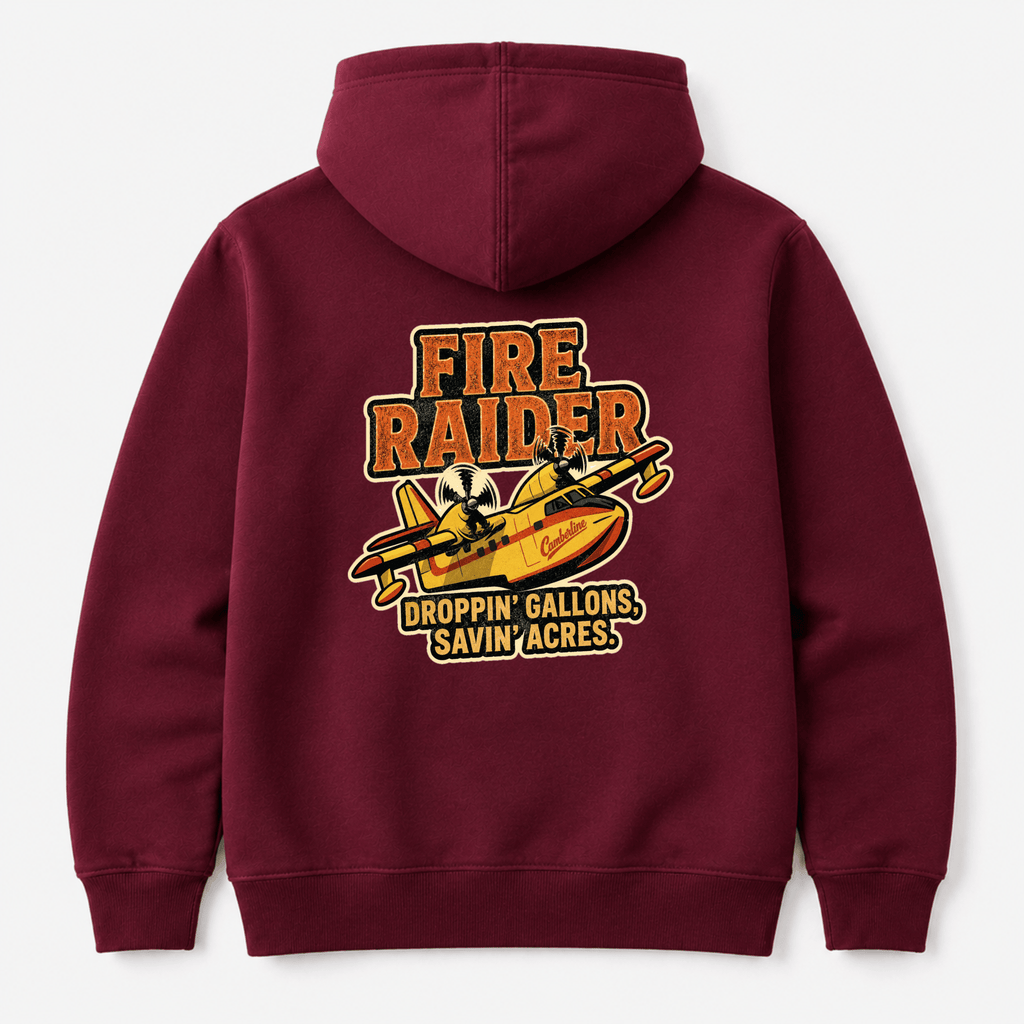 Bomber Aircraft Graphic Hoodie – Fire Raider Water