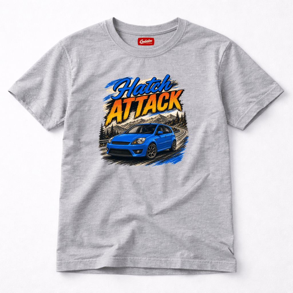 Camberline Hatch Attack Modern Hatchback T-Shirt front print