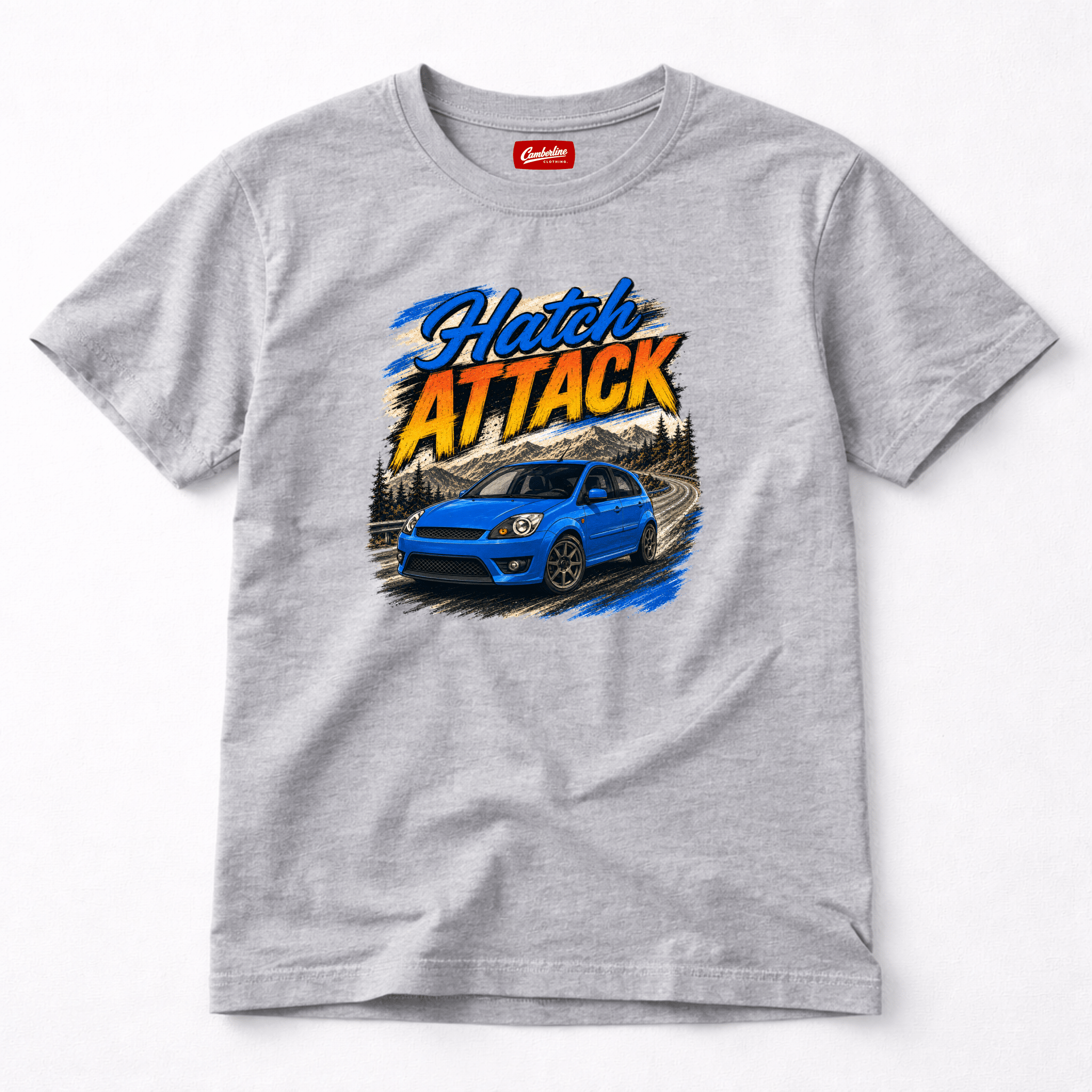 Camberline Hatch Attack Modern Hatchback T-Shirt front print
