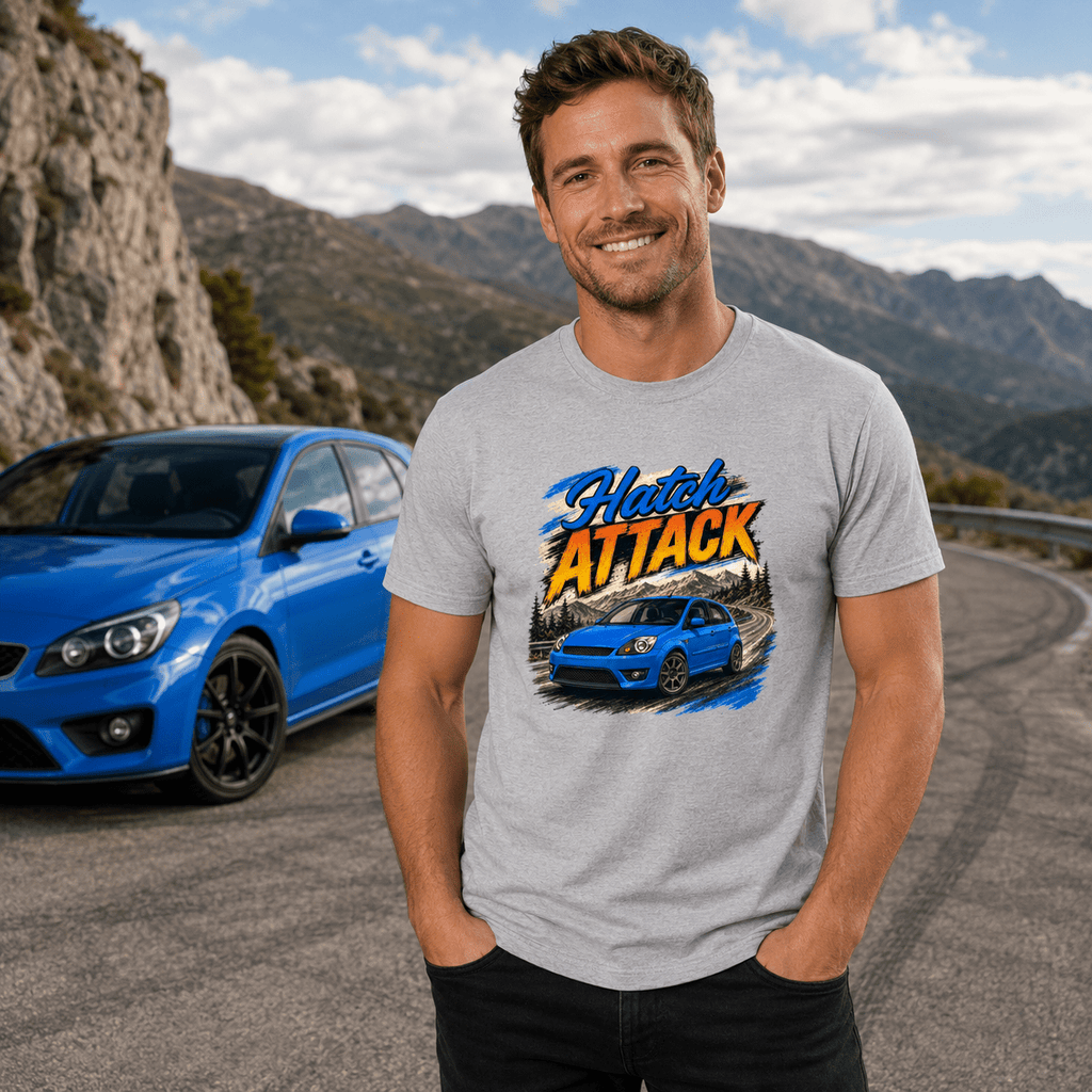 Camberline Hatch Attack Modern Hatchback T-Shirt model