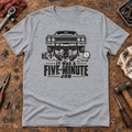 It Was a Five Minute Job classic car mechanic t-shirt in sport grey (heather grey), front workshop garment view – car-ts-0803