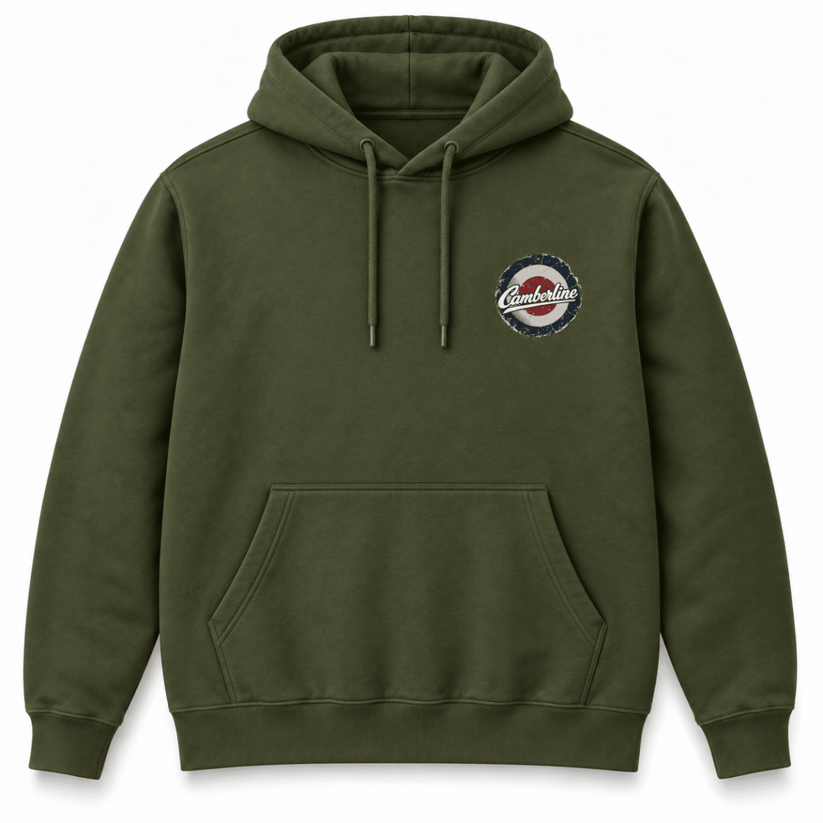 Lancaster Bomber Top View hoodie in Military Green, basic front product view