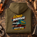 Camberline Load Warrior olive lorry hoodie folded back hero