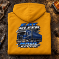 Camberline Eat Sleep Haul Repeat mustard lorry hoodie folded back hero