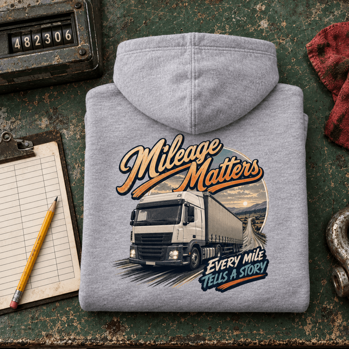 Mileage Matters folded-back fleet records product hero