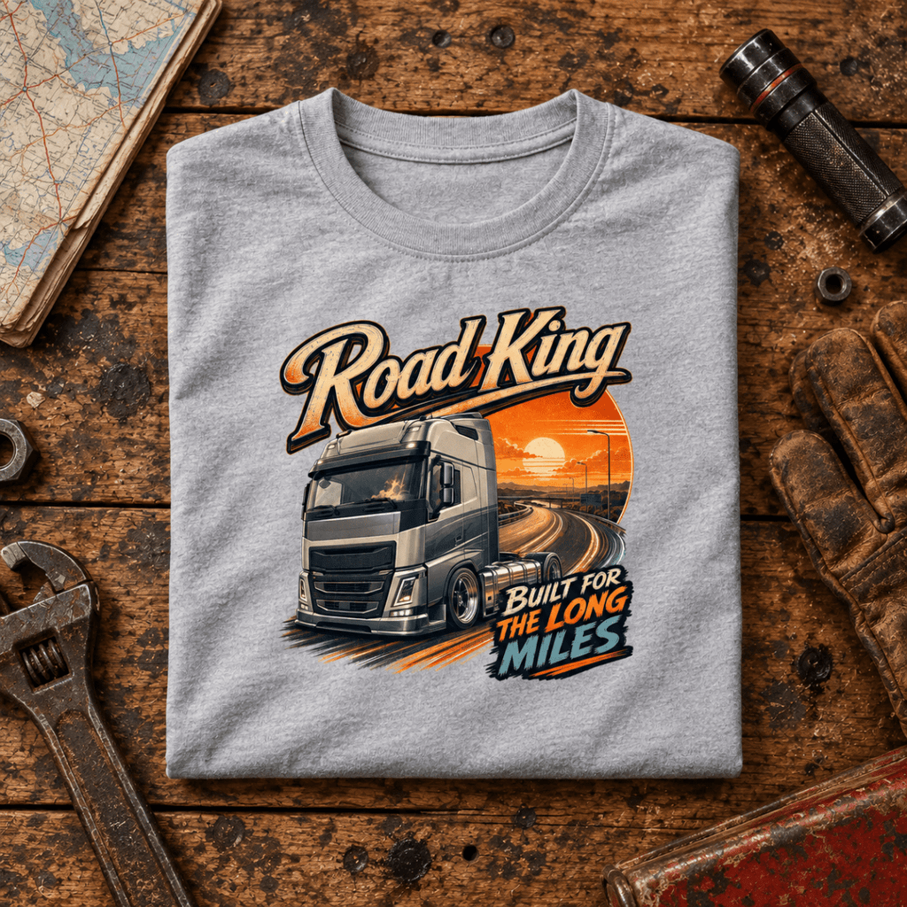 Camberline Road King grey T-shirt folded front hero