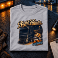 Camberline Night Hauler grey lorry T-shirt folded front hero