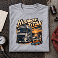 Camberline Highway Titan grey lorry T-shirt folded front hero
